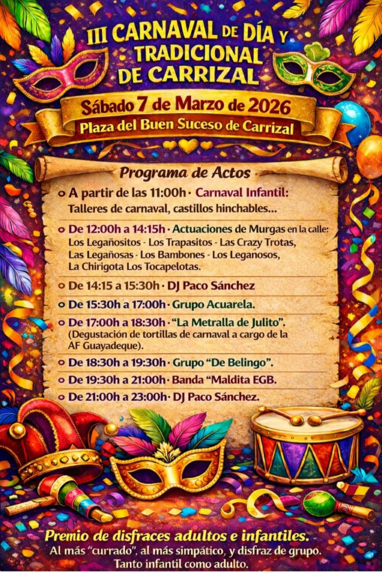 El Carnaval de Día y Tradicional vuelve a la Plaza del Buen Suceso en su tercera edición