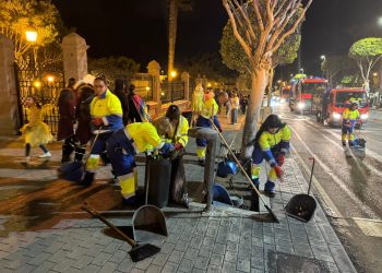 Telde retira 2,5 toneladas de residuos tras la Gran Cabalgata de Carnaval 