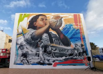 La Casa de la Cultura de Arinaga luce un nuevo mural dedicado a La Vará del Pescao