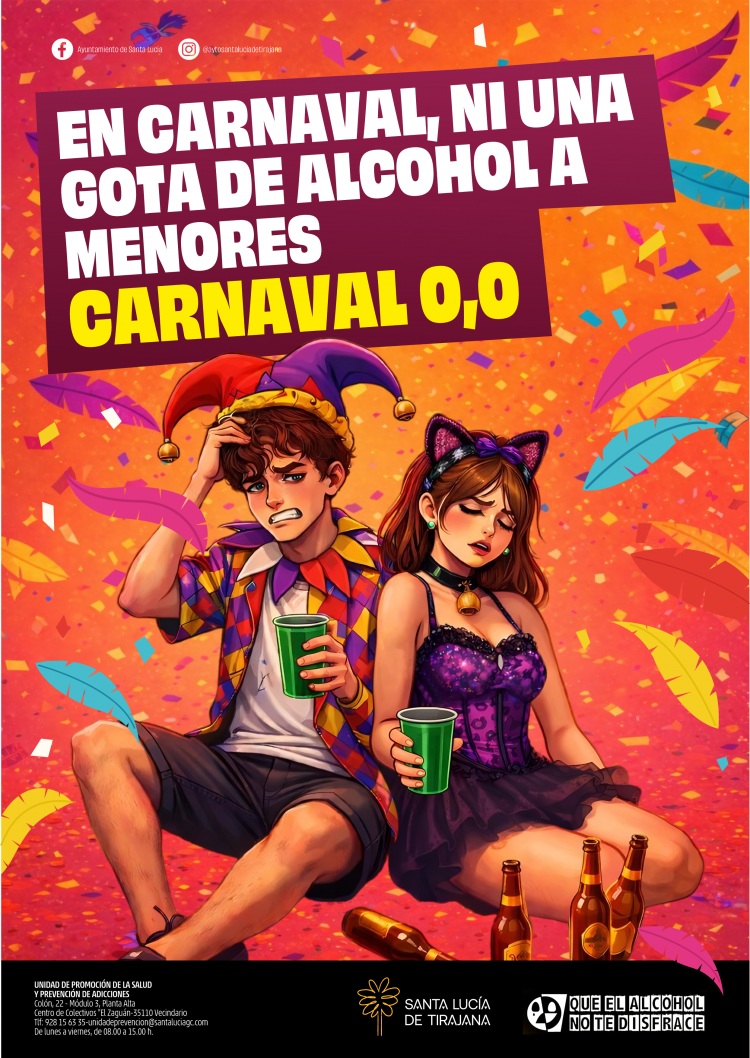 ‘Que el alcohol no te disfrace’ cumple diez años como campaña de prevención en el carnaval de Santa Lucía de Tirajana