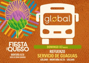 Global refuerza el transporte para la Fiesta del Queso este domingo en Montaña Alta