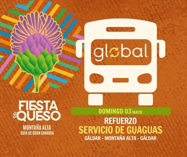 Global refuerza el transporte para la Fiesta del Queso este domingo en Montaña Alta