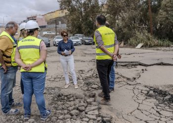 Mogán habilitará un acceso provisional al Campo de Futbol de Arguineguín tras los daños de la borrasca Therese