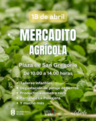 San Gregorio acoge el próximo 18 de abril el Mercadito Agrícola que pone el broche de oro a las II Jornadas del Berro