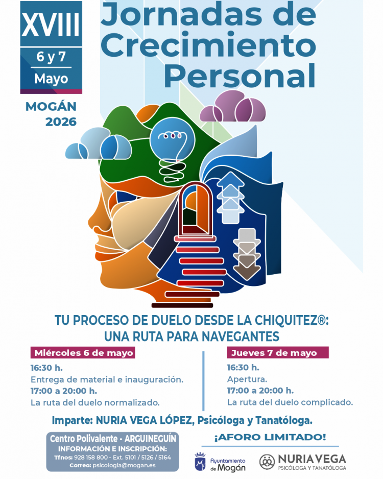 Las XVIII Jornadas de Crecimiento Personal de Mogán se centrarán en el duelo