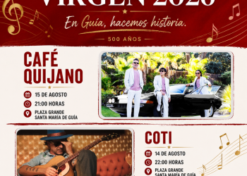 Café Quijano y Coti serán los platos fuertes musicales de las fiestas patronales de La Virgen en Guía