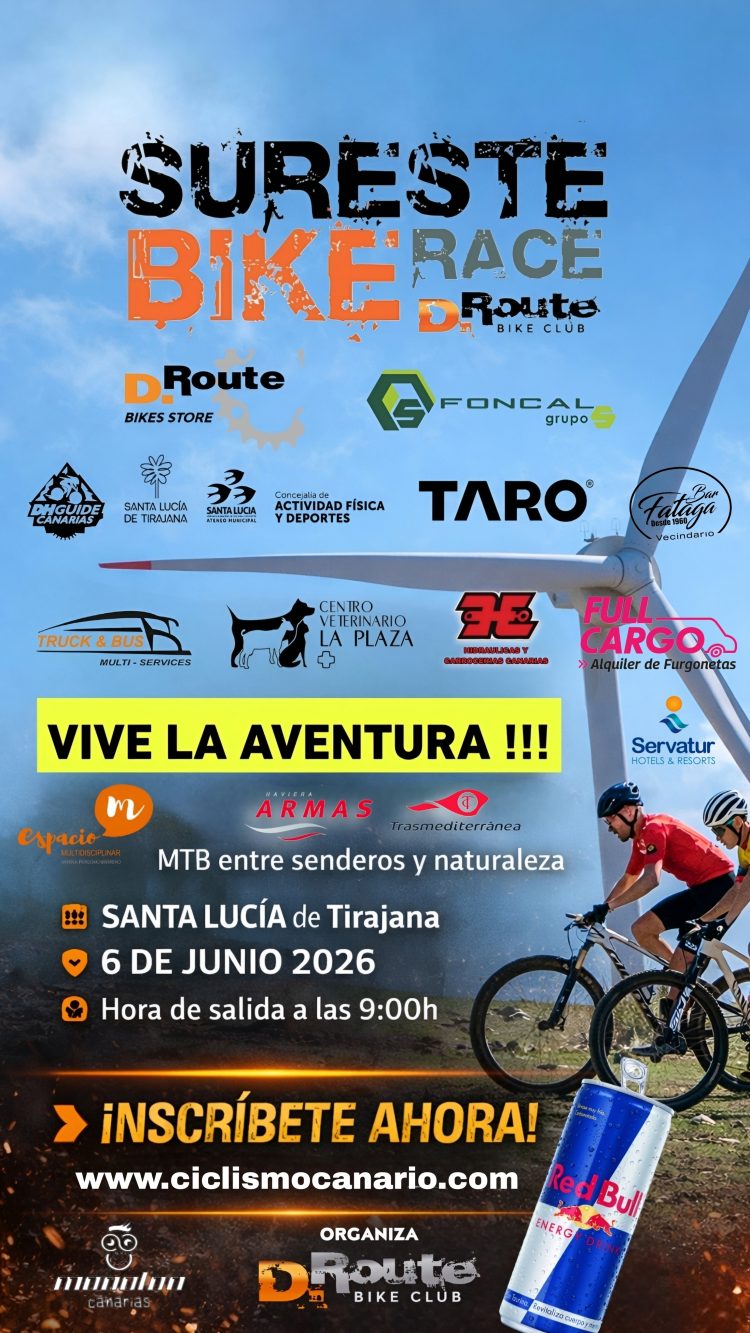 La Sureste Bike Race roza los 200 inscritos a un mes de su celebración y se consolida como cita clave del MTB en Canarias