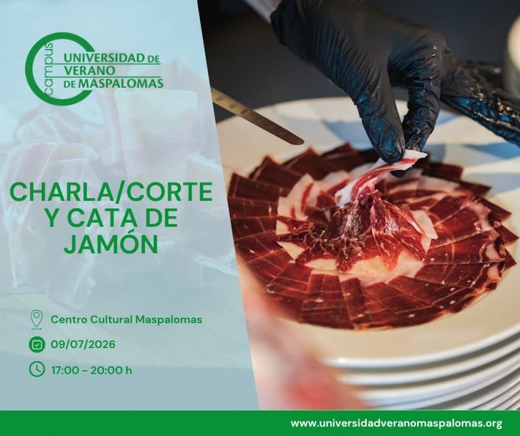 El campeón del Mundo de Corte de Jamón, Geovany Almanza, participa en la Universidad de Verano de Maspalomas