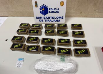 La Policía Local de San Bartolomé de Tirajana interviene más de dos kilos de droga en un control preventivo