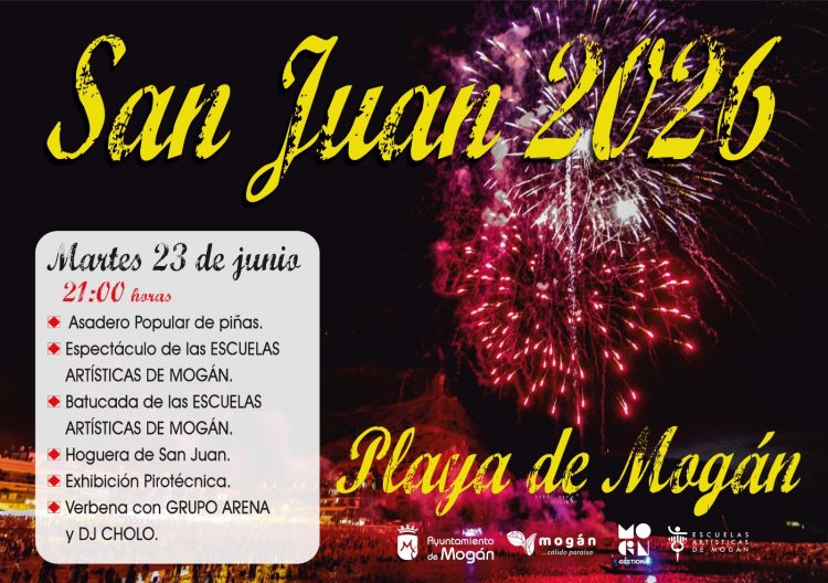 Noche mágica de San Juan en Playa de Mogán