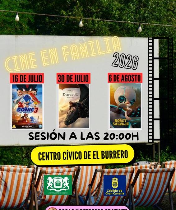 Tres noches de cine en El Burrero para disfrutar en familia