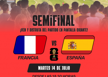 La Plaza de San Gregorio acogerá una pantalla gigante para seguir la semifinal del mundial de fútbol entre España y Francia