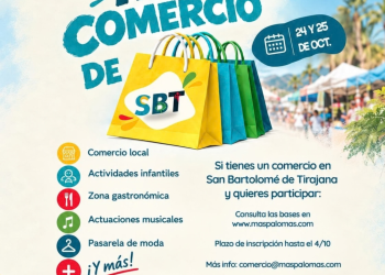 San Bartolomé de Tirajana celebra la Primera Feria Más Comercio de SBT para promocionar y dinamizar el comercio local