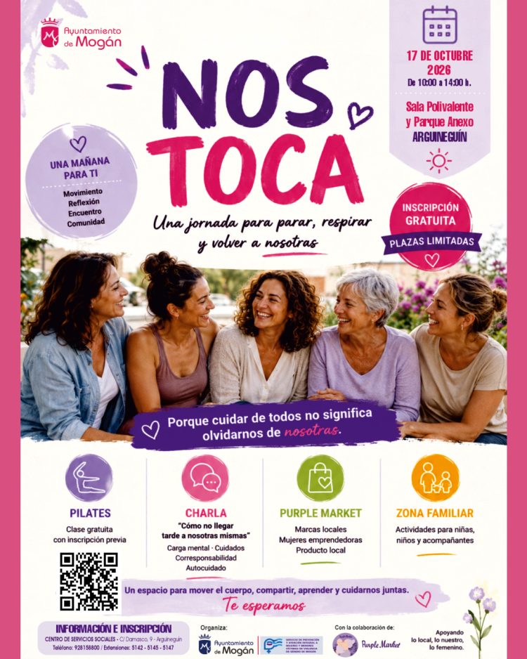 Mogán celebrará la jornada “Nos Toca” para promover el autocuidado en las mujeres