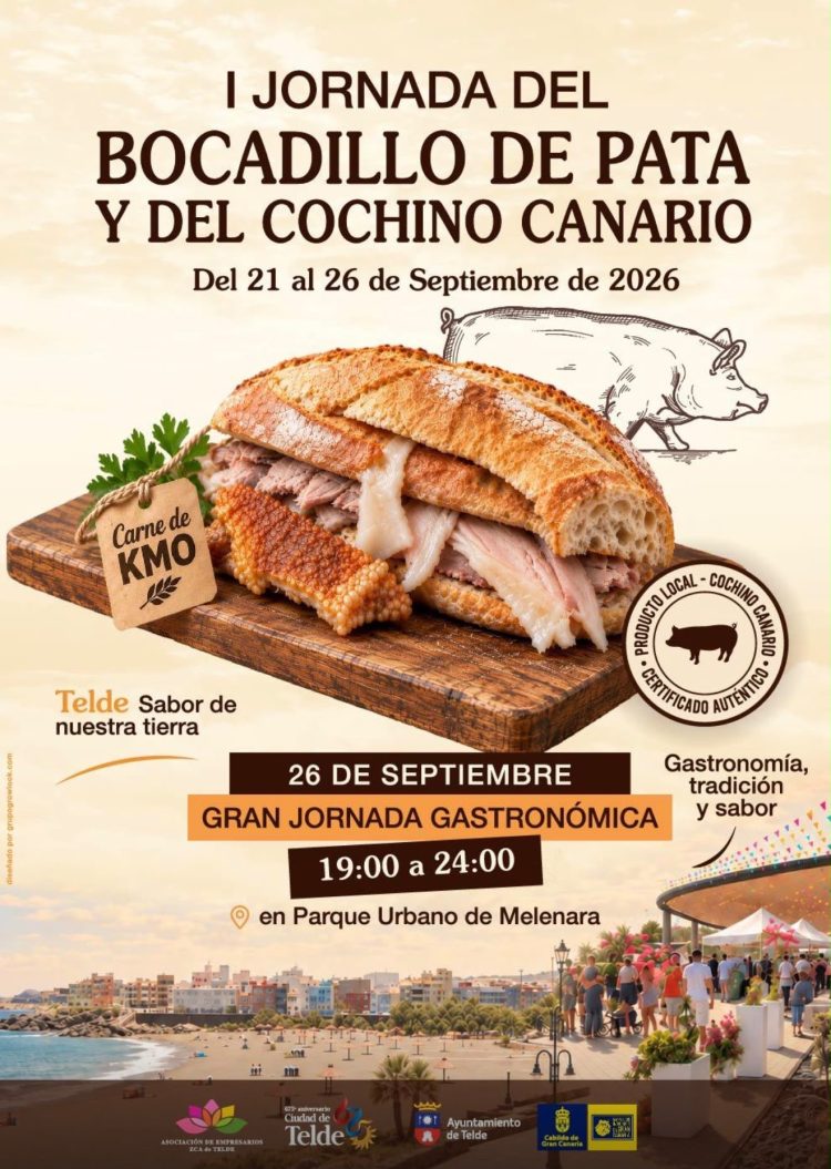 Telde pone el broche de oro a la I Jornada del Bocadillo de Pata y del Cochino Canario este sábado en el parque urbano de Melenara
