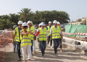 El Consorcio Maspalomas Gran Canaria visita la obra del  Mercado y supervisa El Oasis de Maspalomas