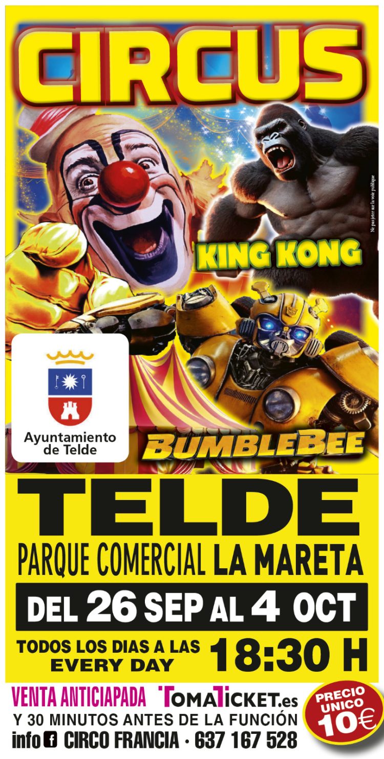 Telde recibe por primera vez en Gran Canaria al Circo Francia, un gran espectáculo internacional para toda la familia