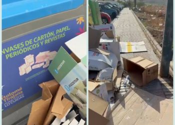 San Bartolomé de Tirajana pide colaboración ciudadana para evitar la acumulación de cartones en las aceras