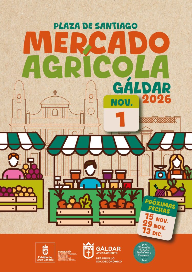 Gáldar celebra este domingo 1 de noviembre una nueva edición del Mercado Agrícola