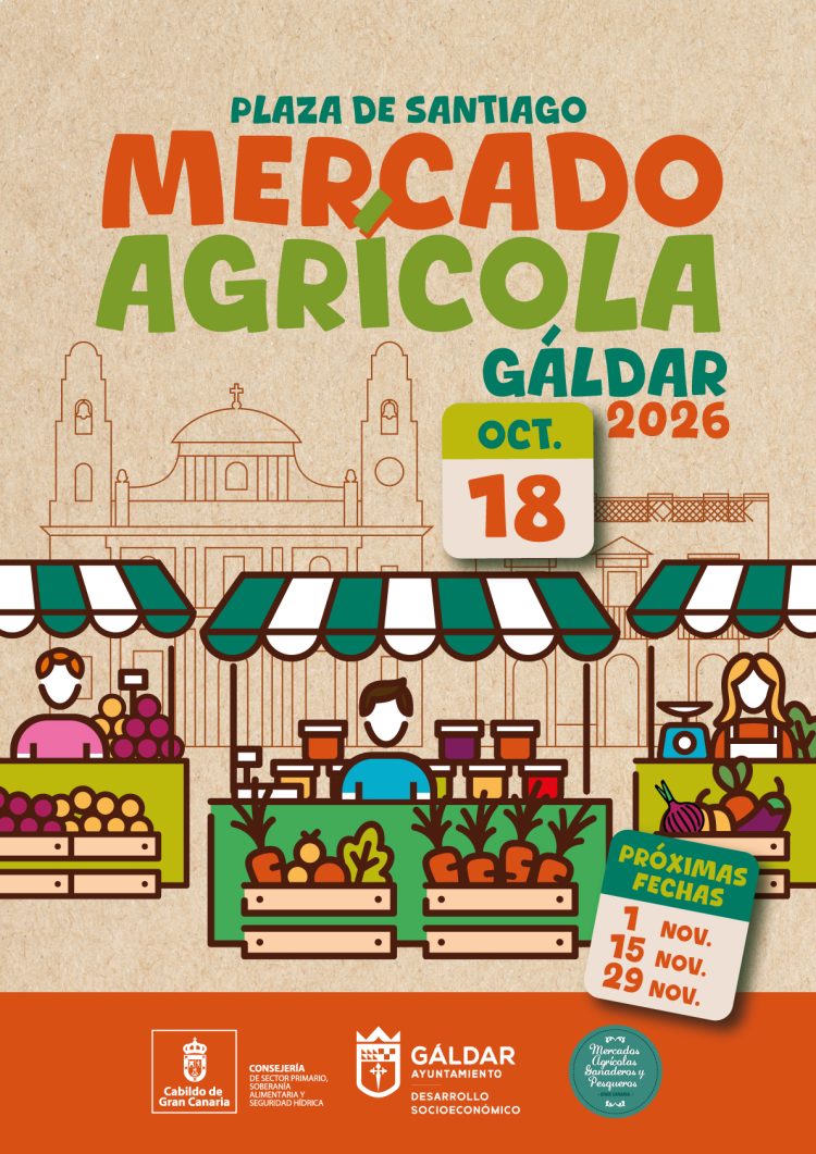 Gáldar celebra este domingo el I Aniversario del Mercado Agrícola con su edición más especial