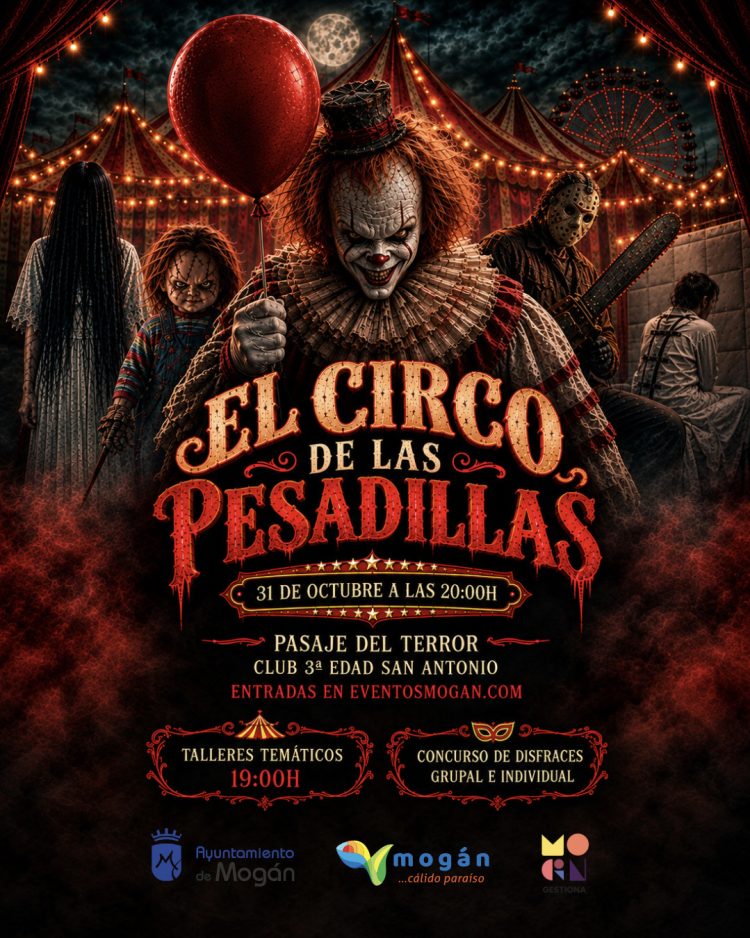 Mogán invita a celebrar Halloween en“El Circo de las Pesadillas”