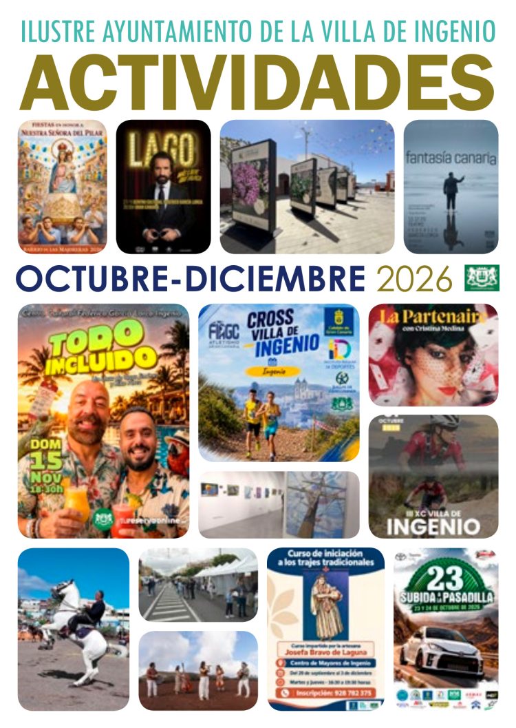 Ingenio presenta las propuestas culturales, deportivas y de ocio de los últimos meses del año