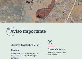 Corte programado para este jueves en el agua de abasto en Montaña de Los Vélez y La Banda