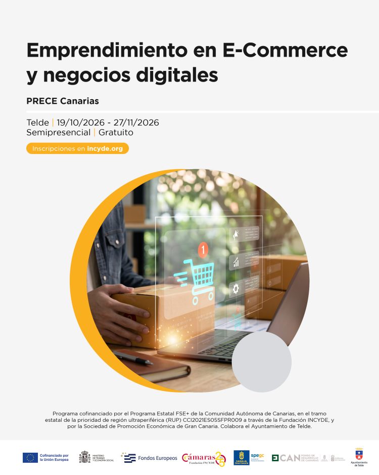 Telde recuerda que aún quedan plazas para el curso gratuito de comercio electrónico y negocios digitales que comienza el lunes